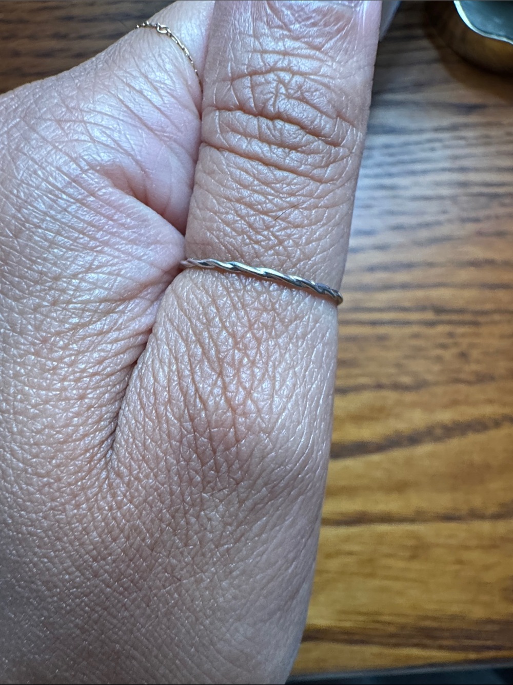 Local Eclectic White Gold Women's Stackable Band Ring, Size 7 - Picture 4 of 4
